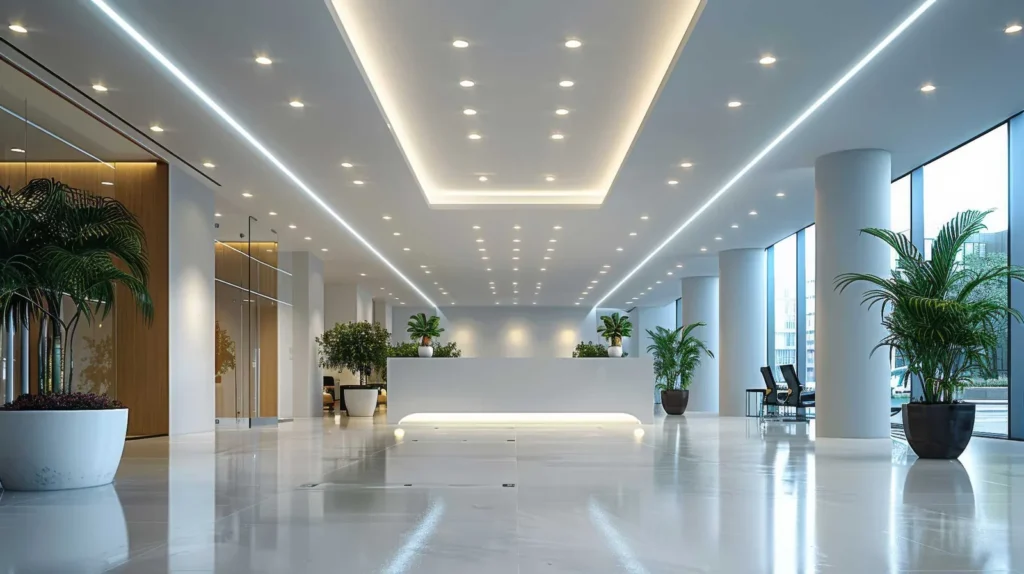 Showcase lighting layout coordination for retail projects